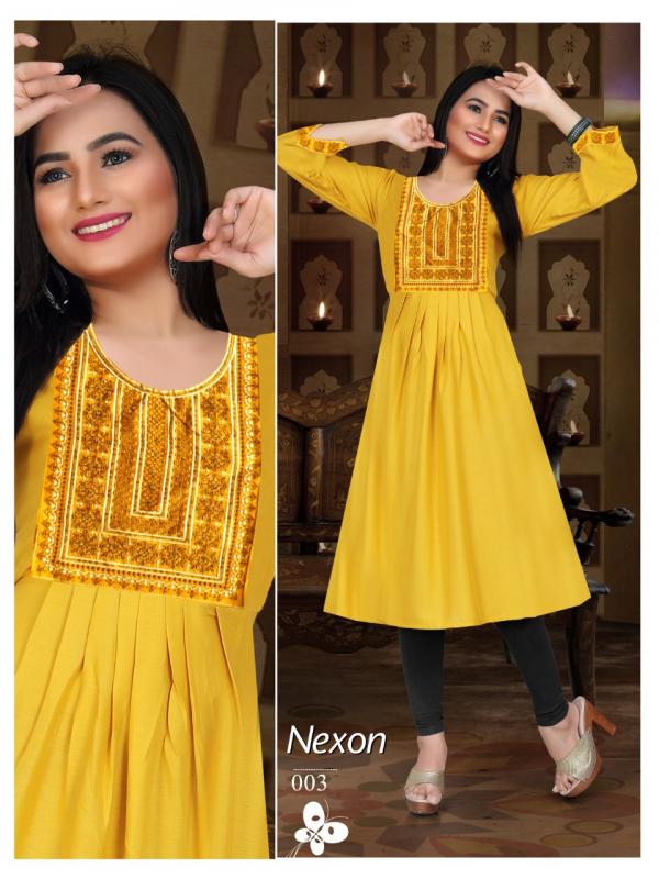 Trendy Nexon Vol 2 Rayon Designer Kurti Collection